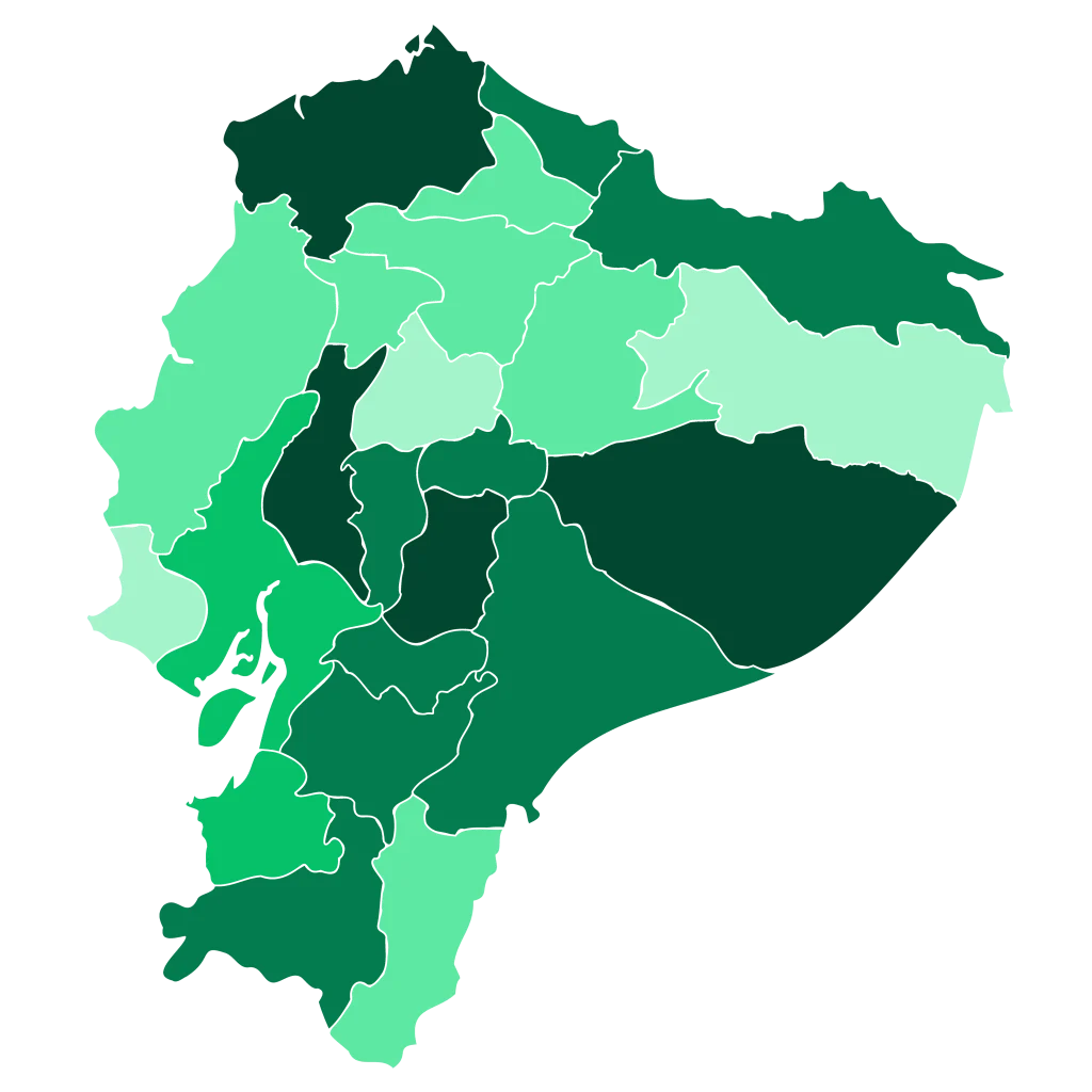 Ecuador Detailed Map With States